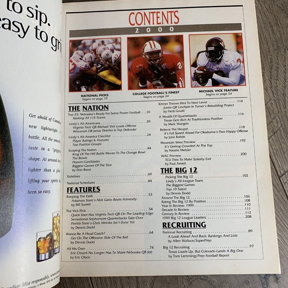 Lindy's Big 12 College Football 2000 Texas Longhorns/A&M Aggies Preview Magazine - Picture 8 of 9